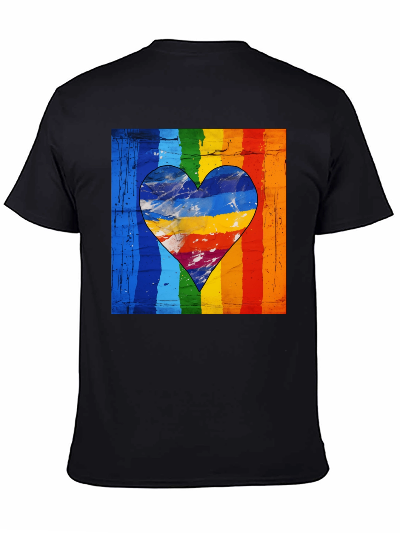 Rainbow Heart Graphic Tee - Pride Love