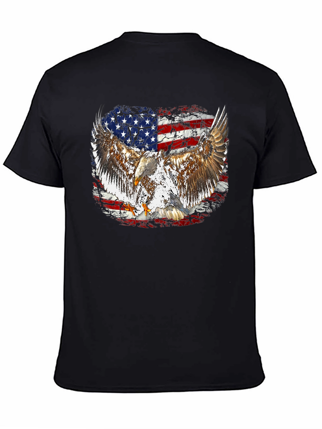 American Flag Eagle Graphic T-Shirt