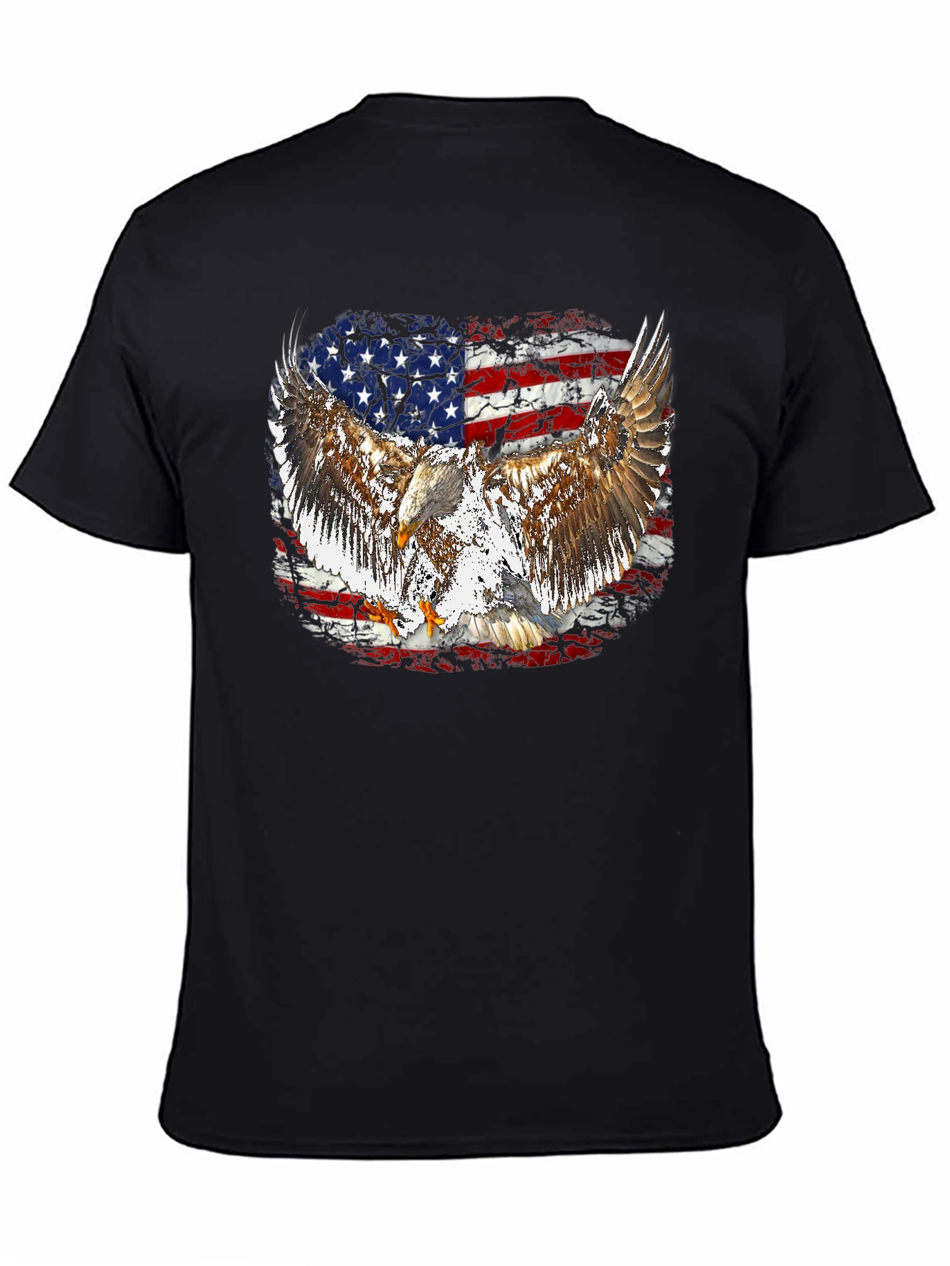 American Flag Eagle Graphic T-Shirt