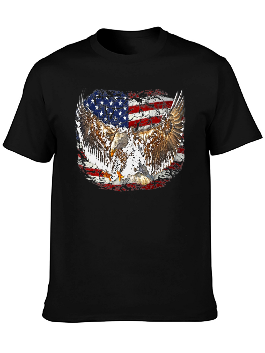 American Flag Eagle Graphic T-Shirt