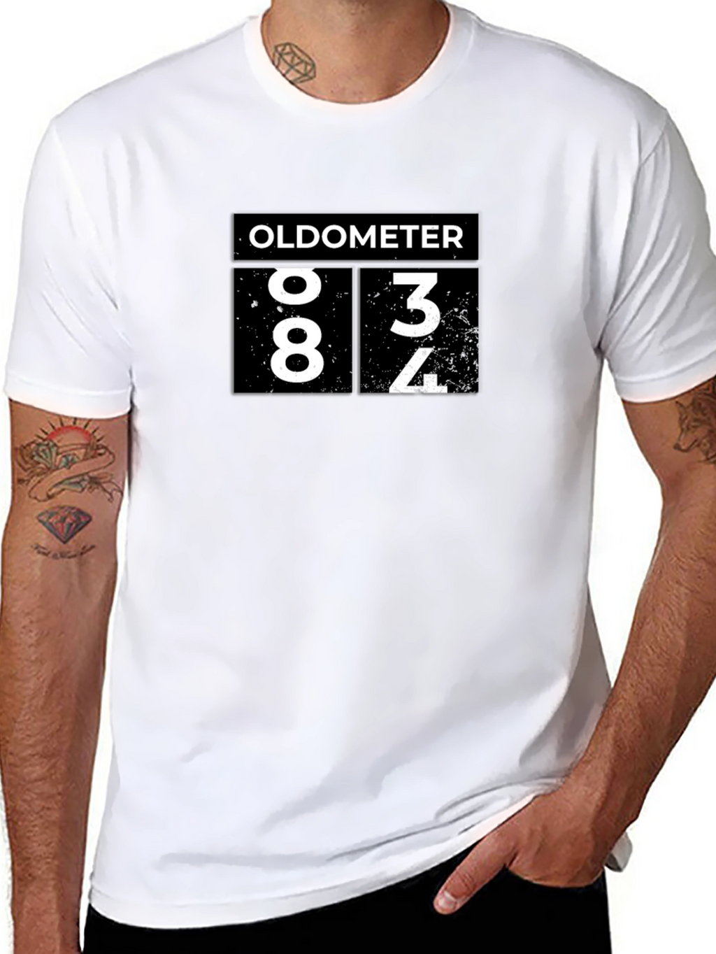 Oldometer 83 to 84 Funny Birthday T-Shirt