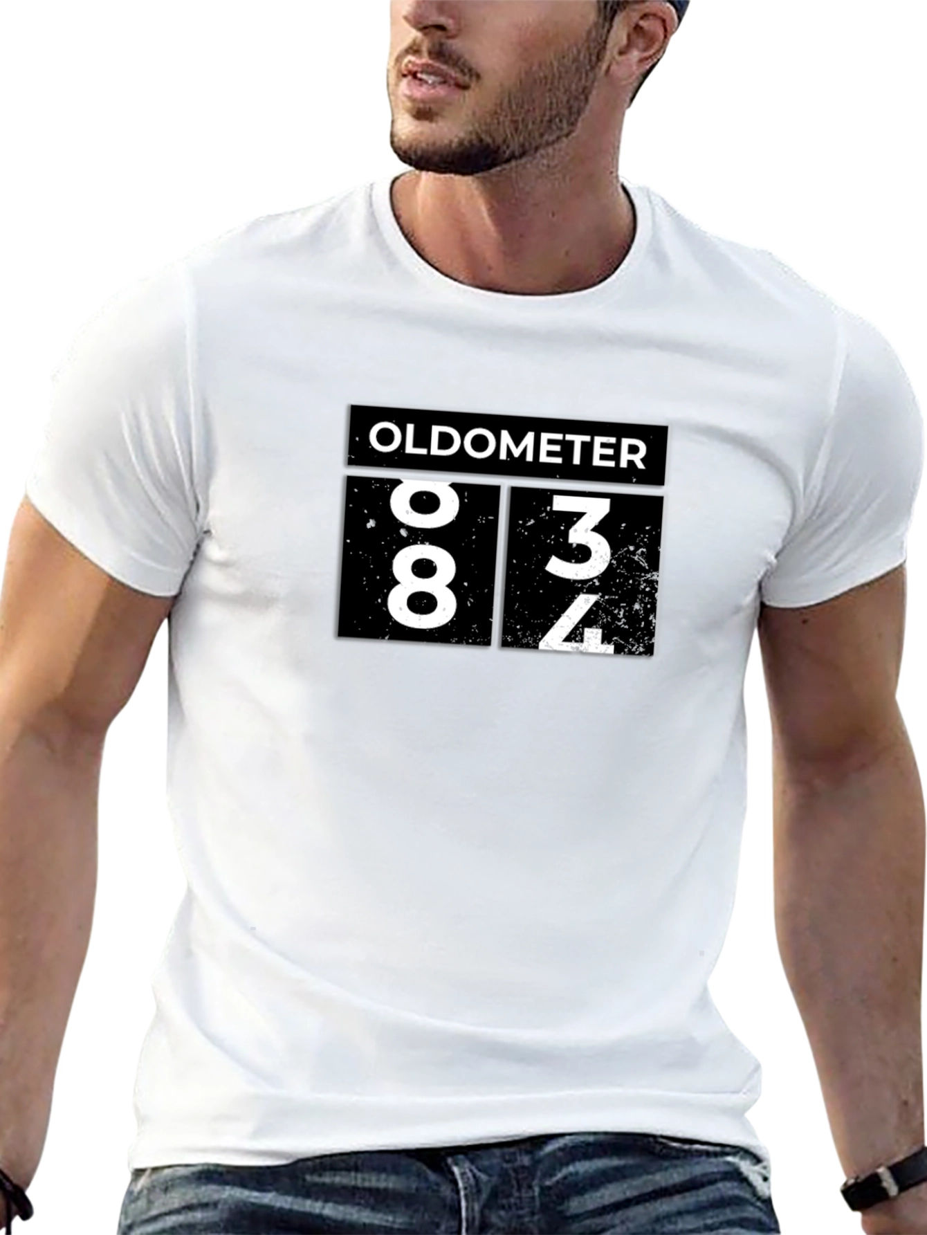 Oldometer 83 to 84 Funny Birthday T-Shirt