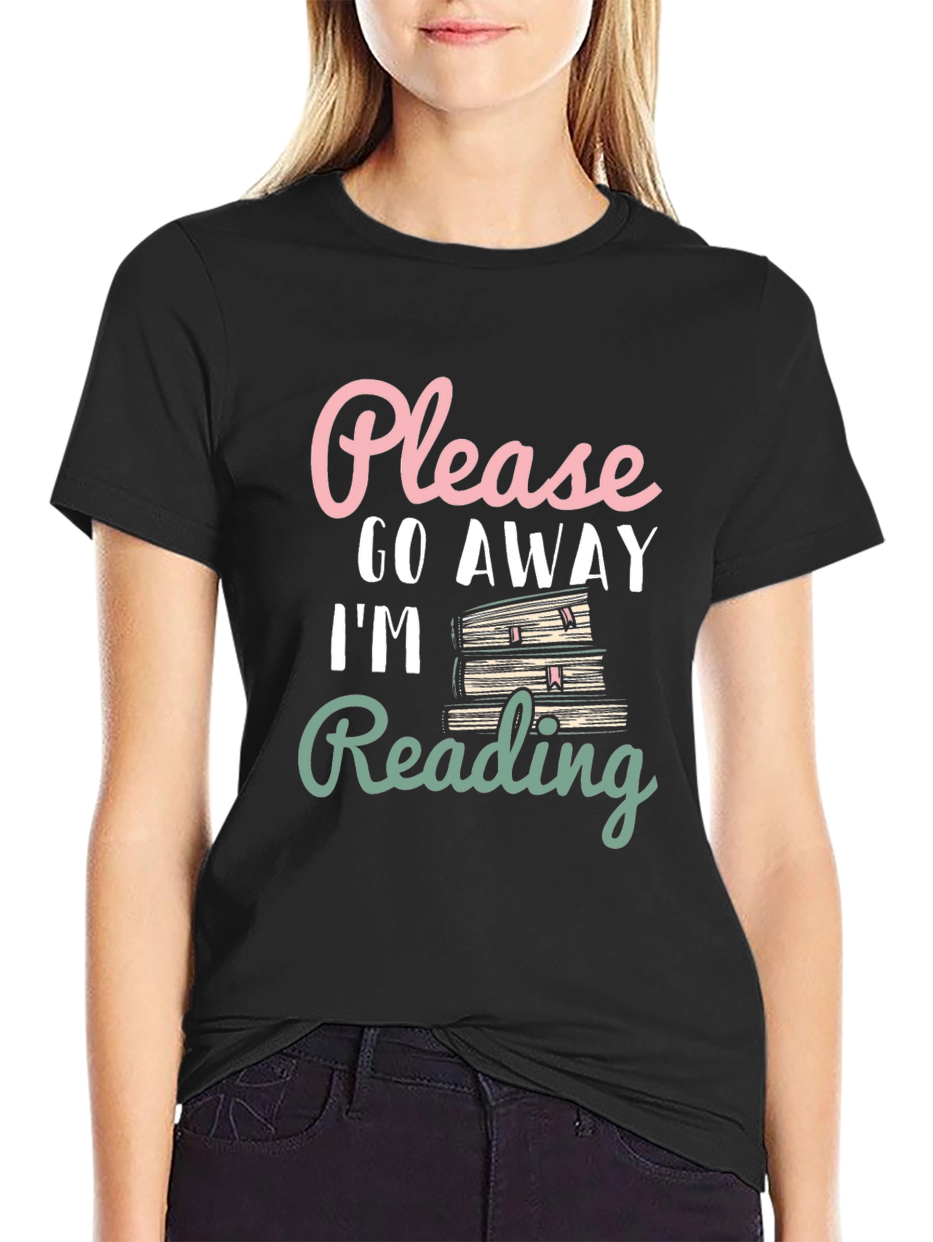 Funny Reading T-Shirt - Please Go Away Book Lover Tee