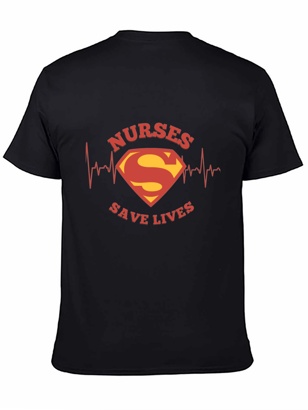 Nurses Save Lives Superman Style Black Tee