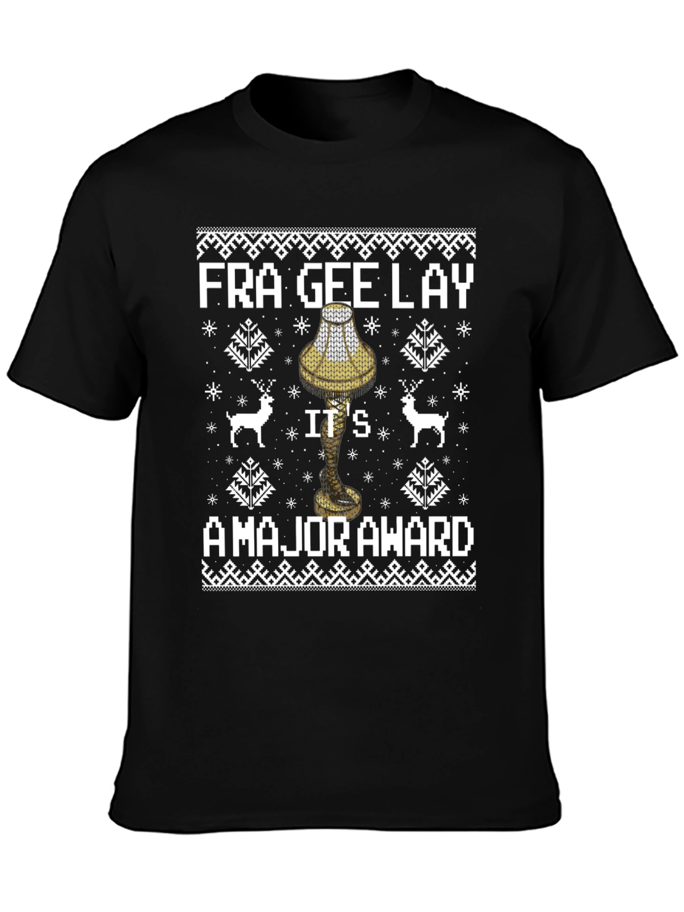 Fragile Leg Lamp A Major Award Ugly Christmas Sweater T-Shirt