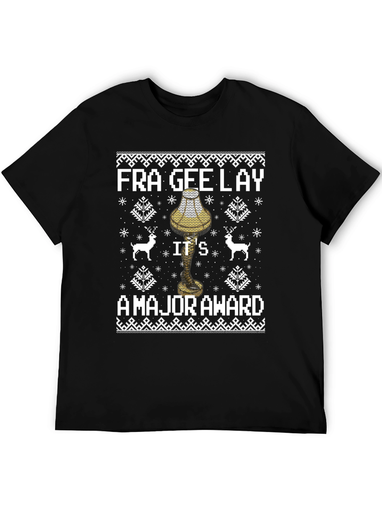 Fragile Leg Lamp A Major Award Ugly Christmas Sweater T-Shirt