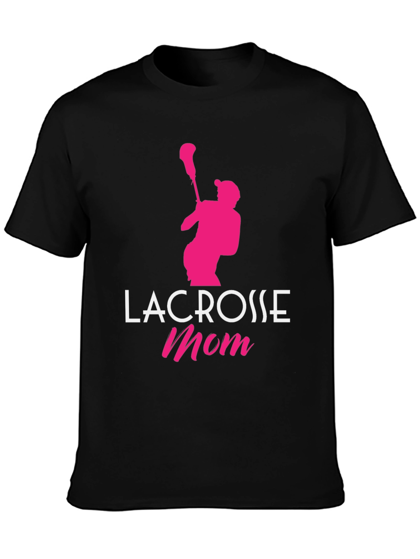 Lacrosse Mom Graphic Tee - Black