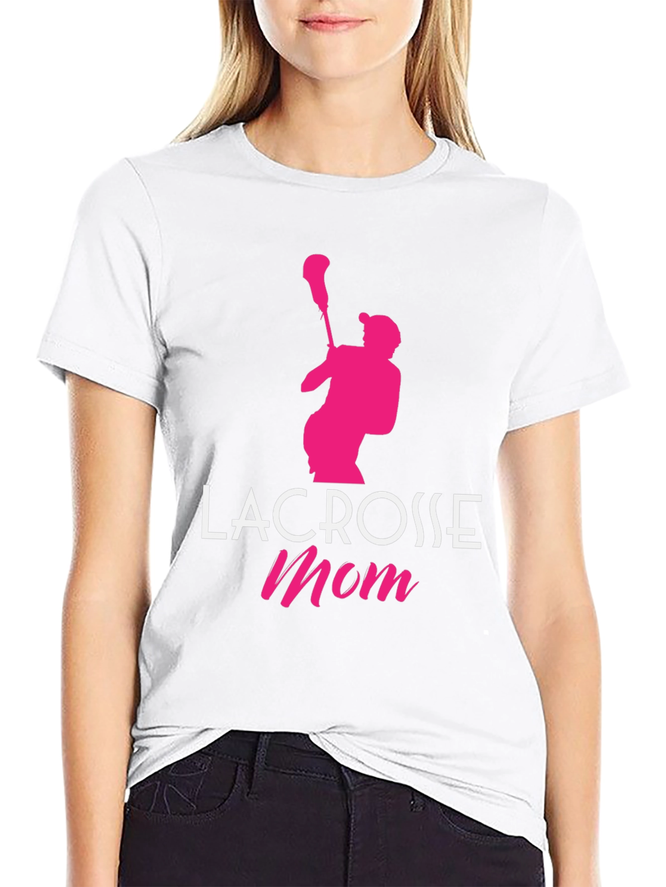 Lacrosse Mom Graphic Tee - Black