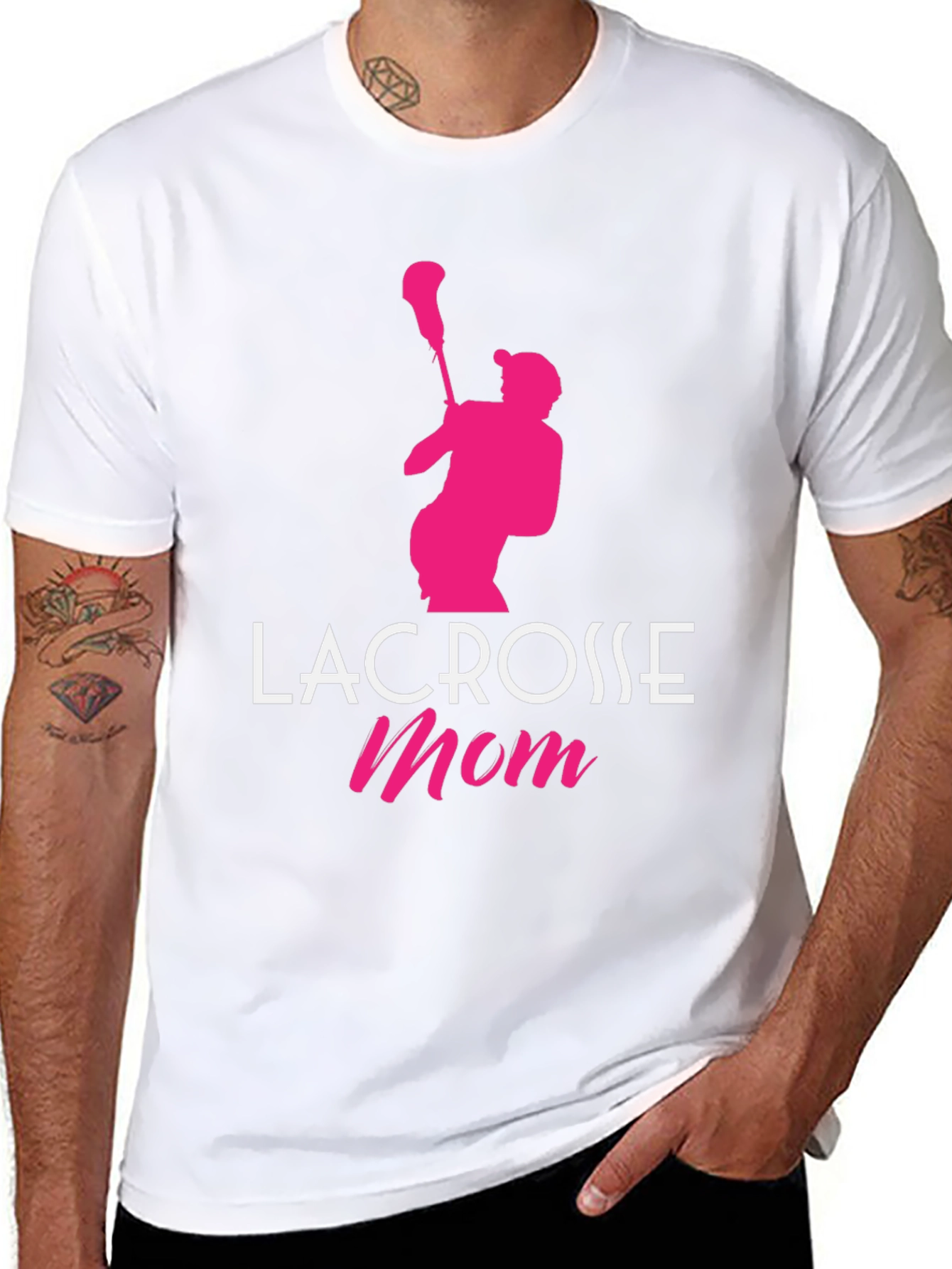 Lacrosse Mom Graphic Tee - Black