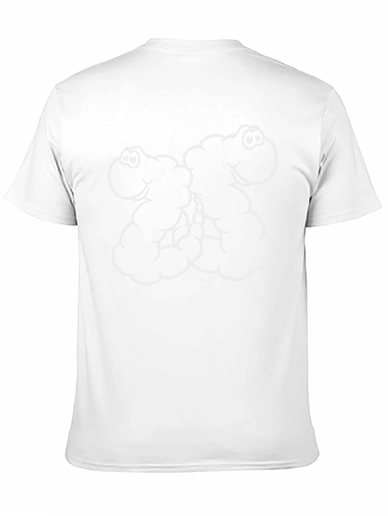 Cartoon Monster Hug Black T-Shirt