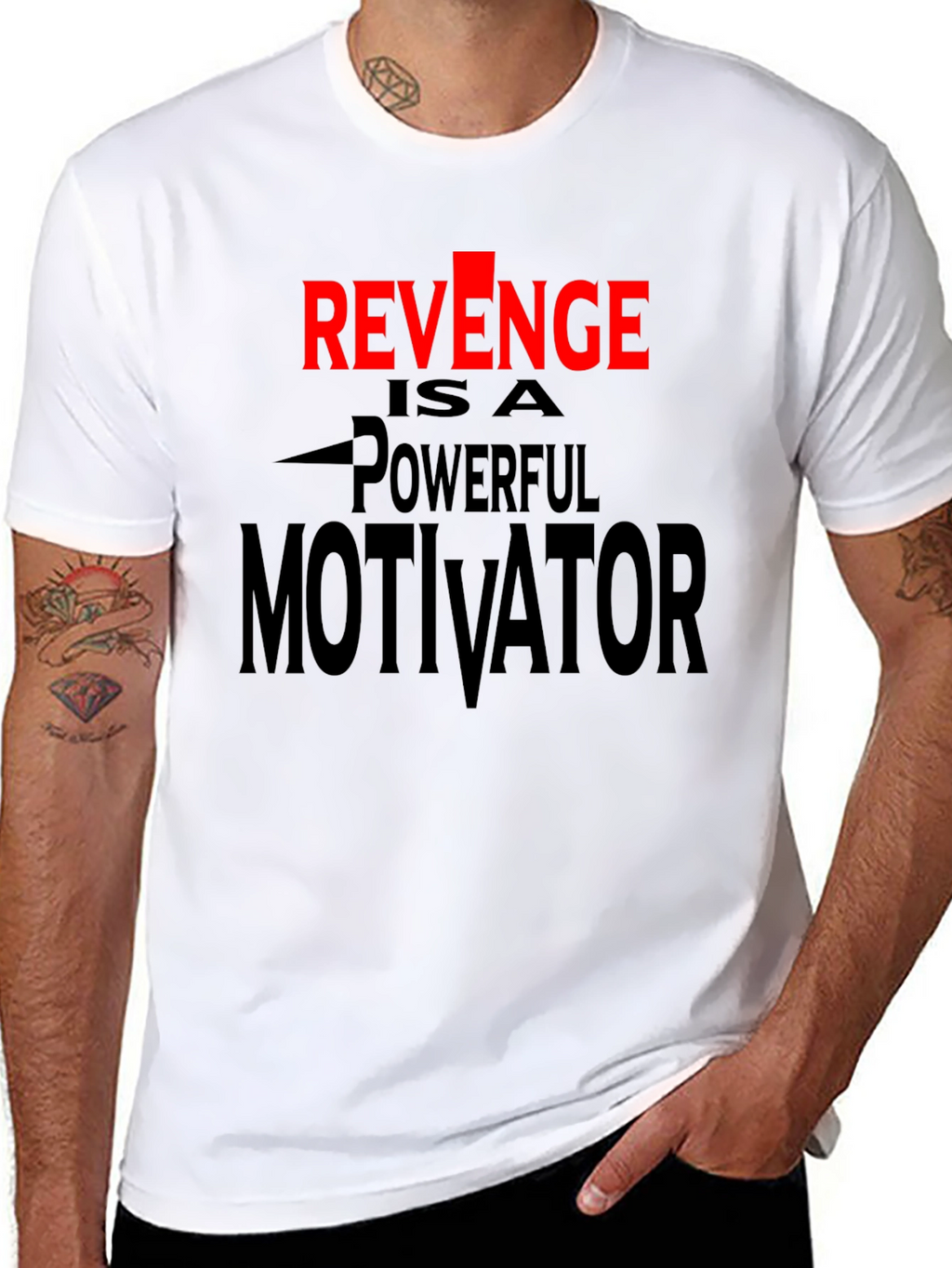 Revenge Motivator Black Graphic T-Shirt