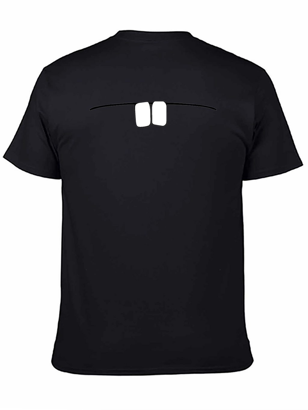 Funny Beaver Teeth Graphic Black T-Shirt