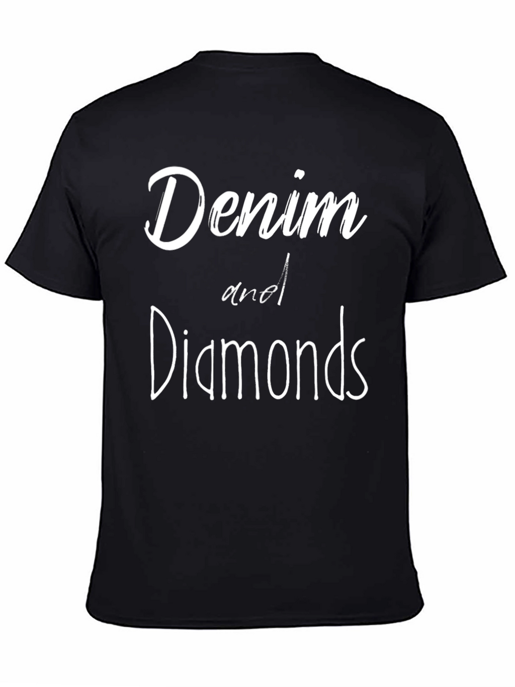 Denim and Diamonds Black Graphic T-Shirt
