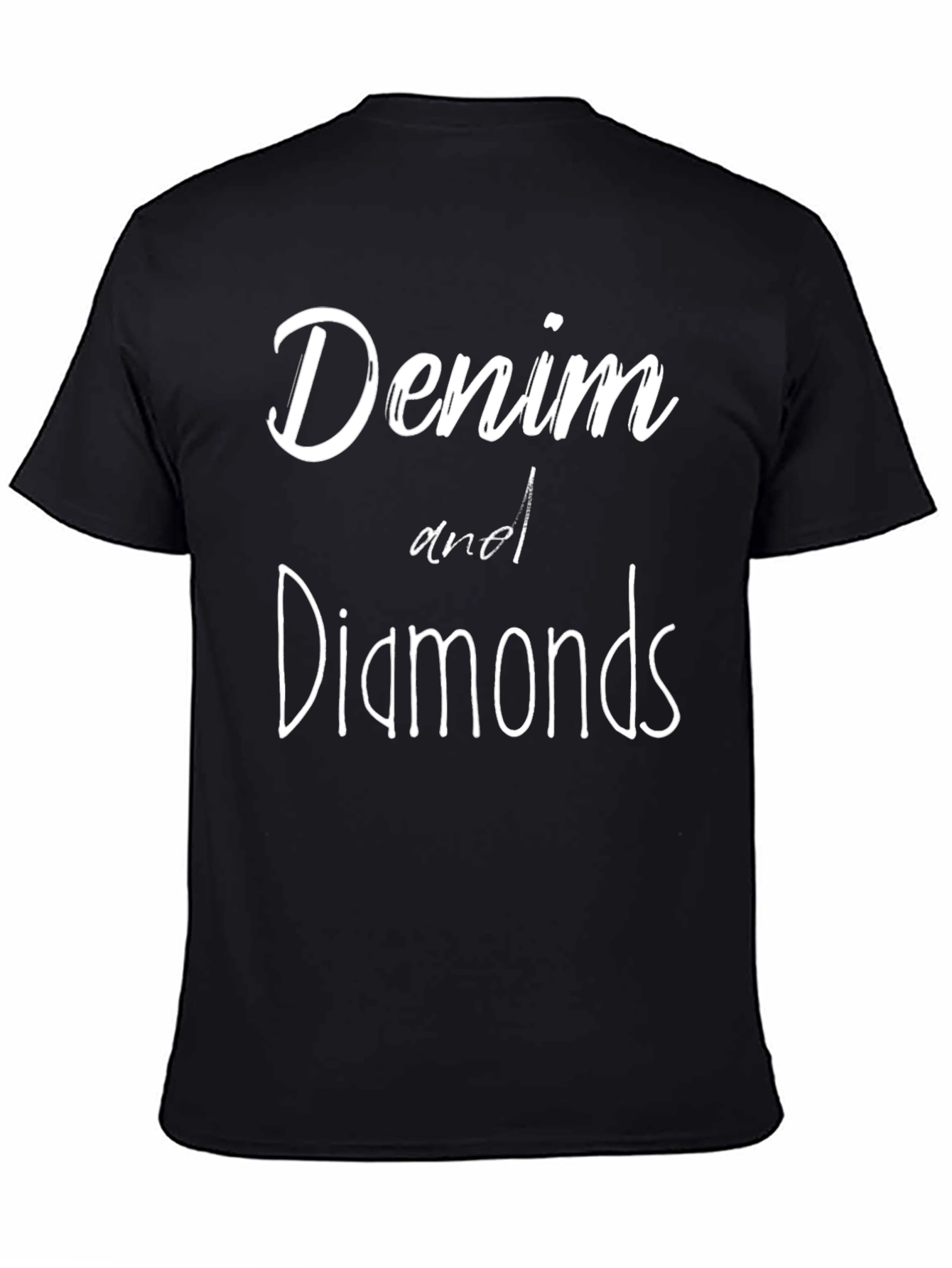 Denim and Diamonds Black Graphic T-Shirt