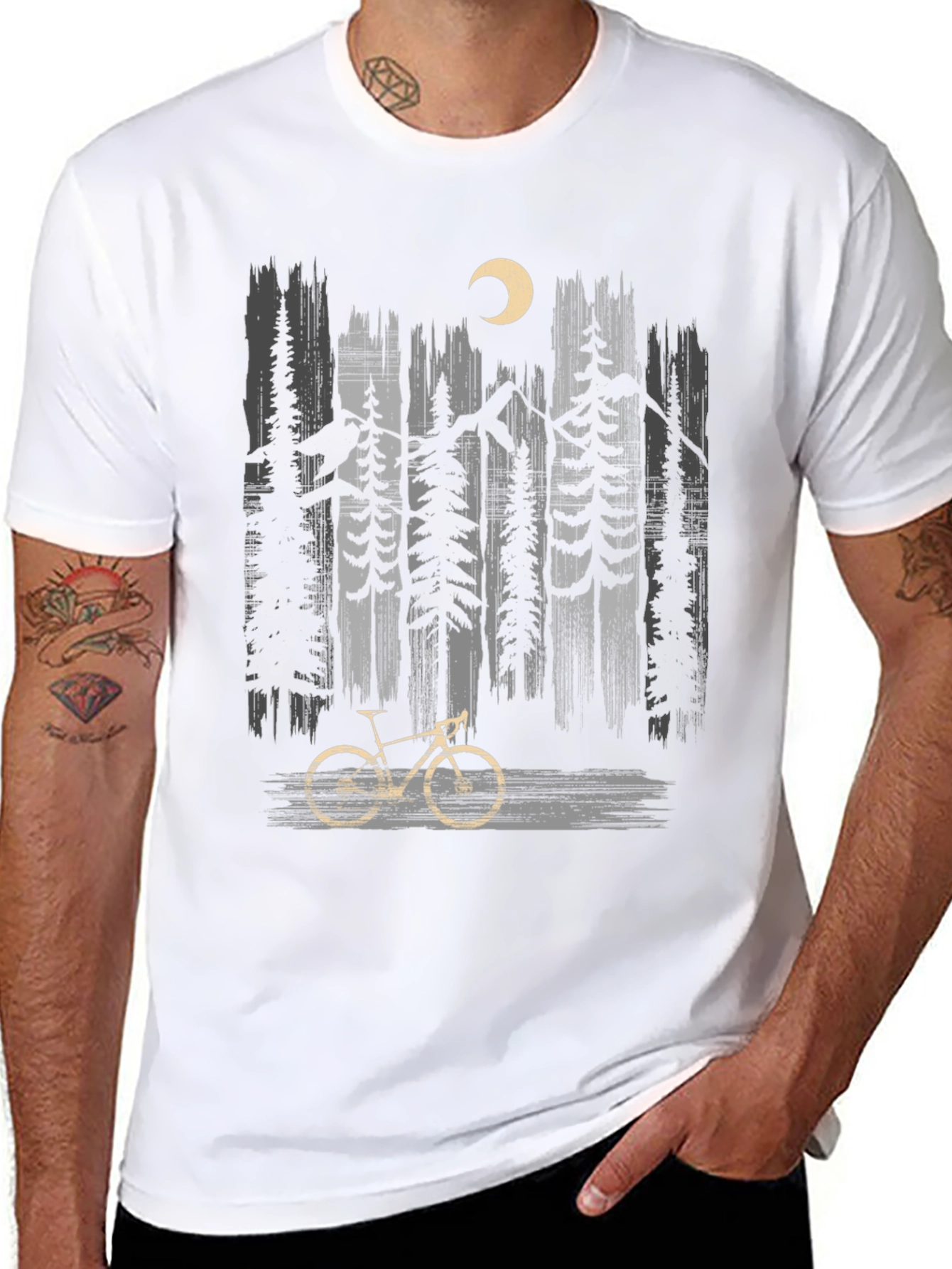 Mountain Bike & Forest Graphic Tee