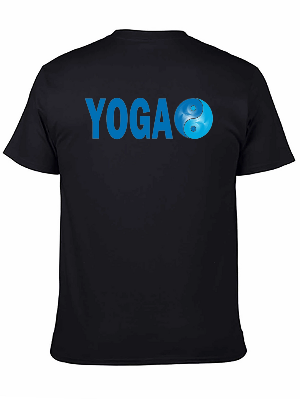 Yoga Yin Yang Graphic Tee - Black Cotton Blend