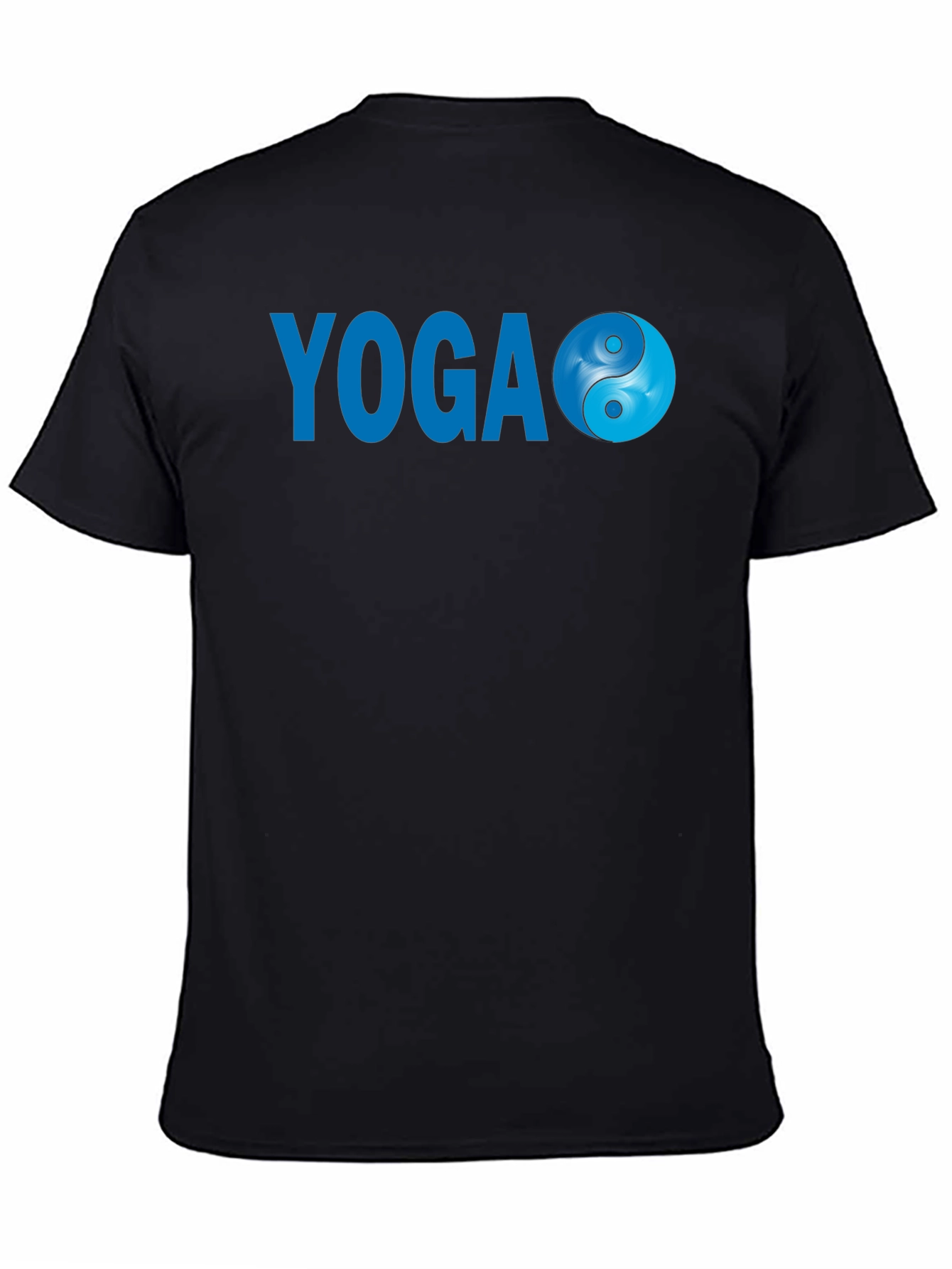 Yoga Yin Yang Graphic Tee - Black Cotton Blend