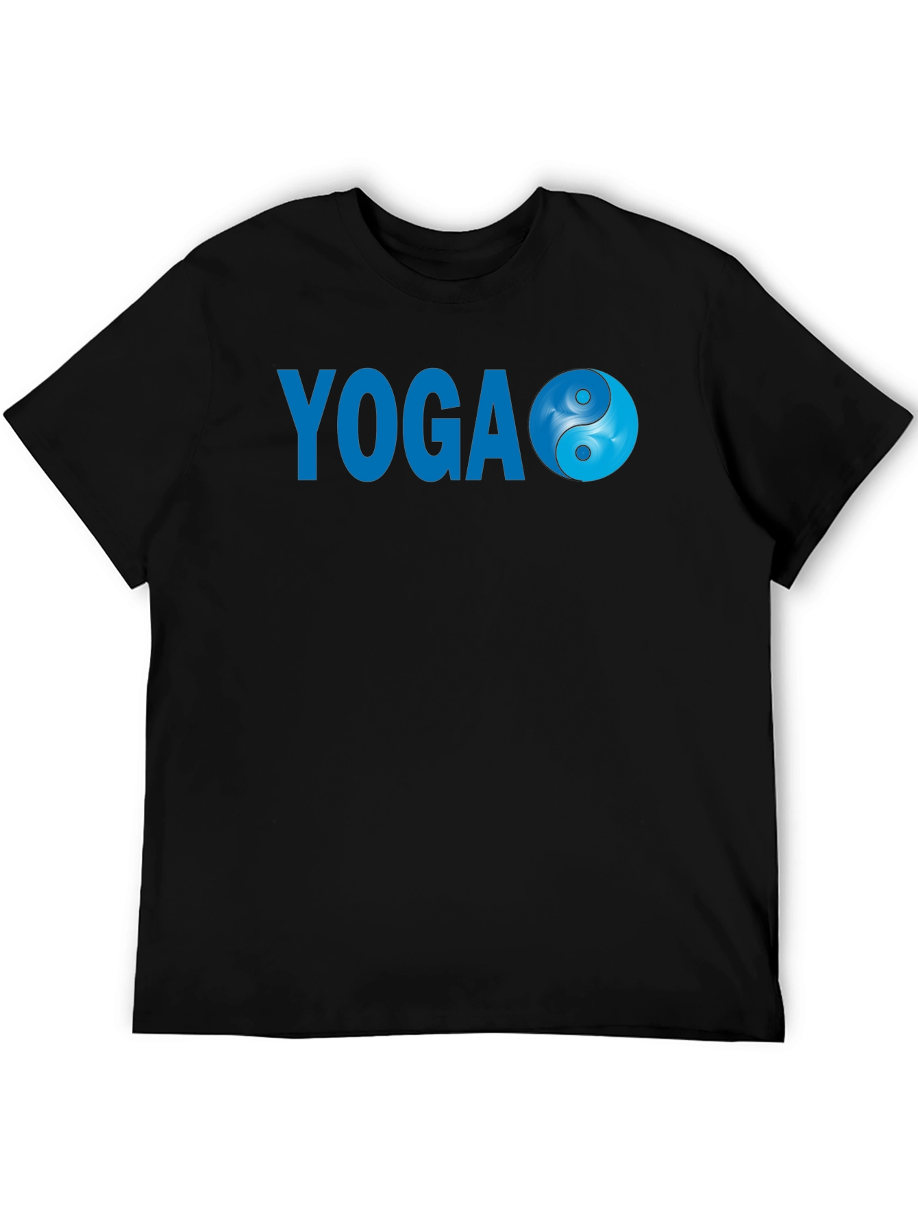 Yoga Yin Yang Graphic Tee - Black Cotton Blend
