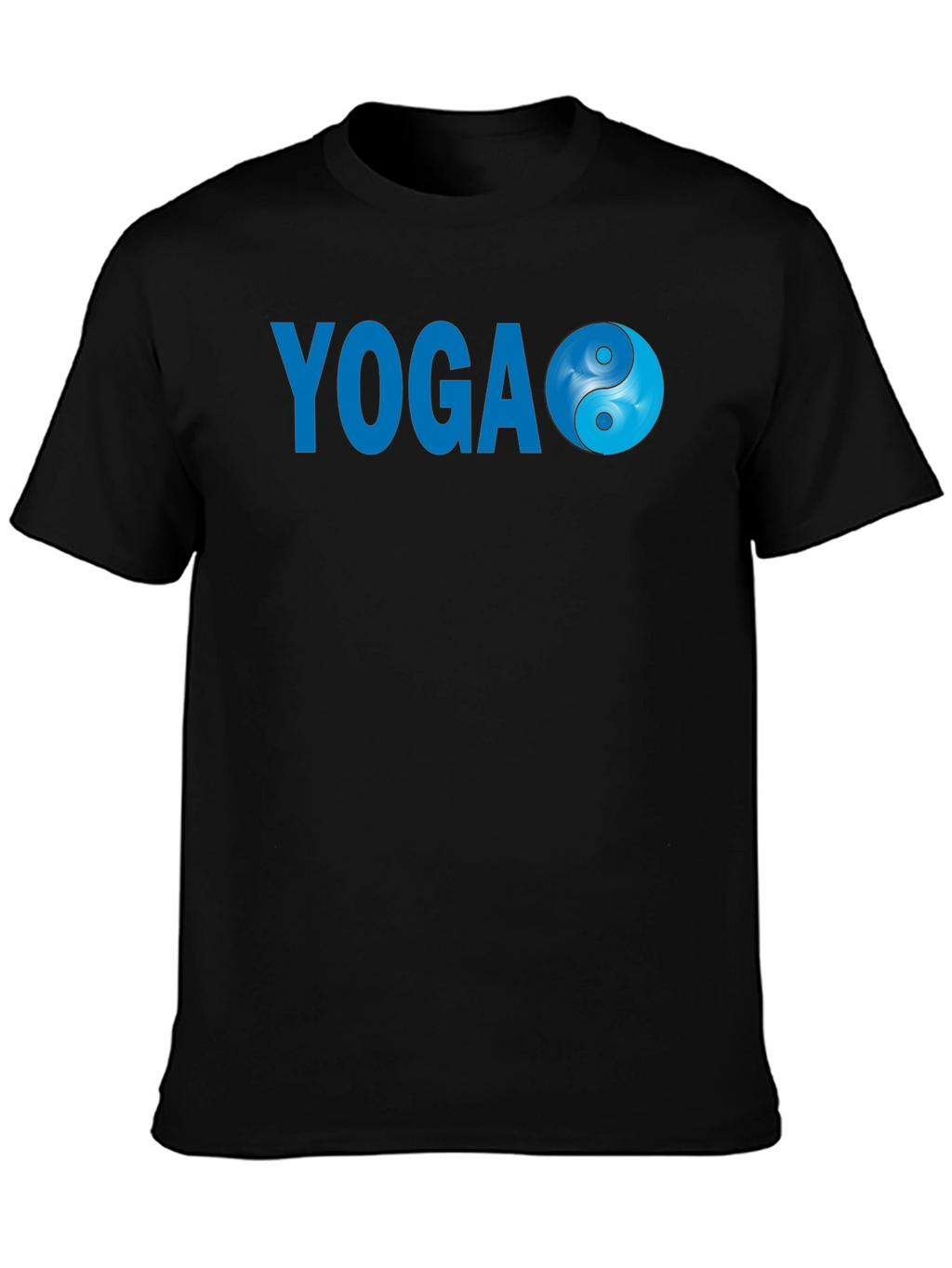 Yoga Yin Yang Graphic Tee - Black Cotton Blend