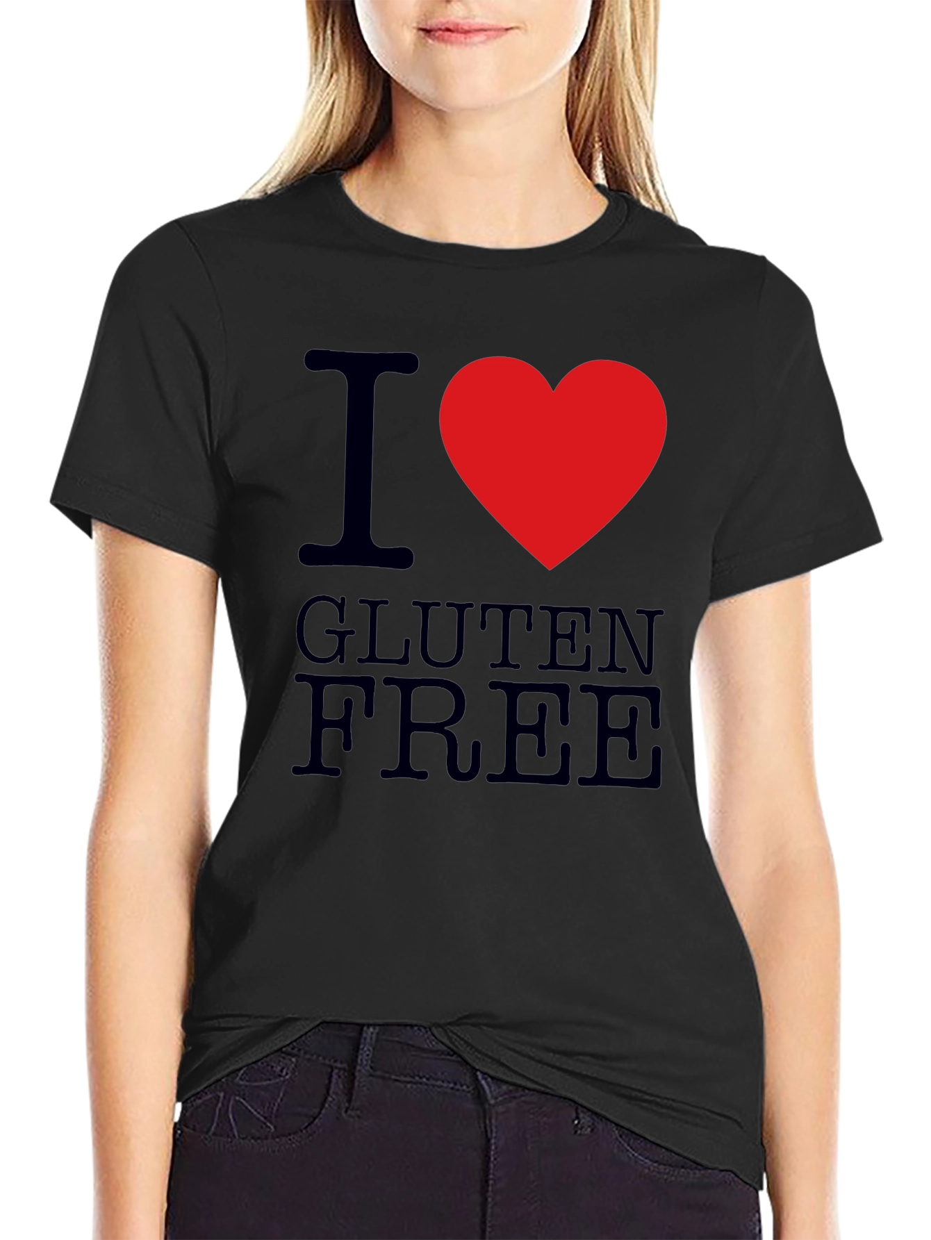 I Heart Gluten Free T-Shirt - Mens Black Tee