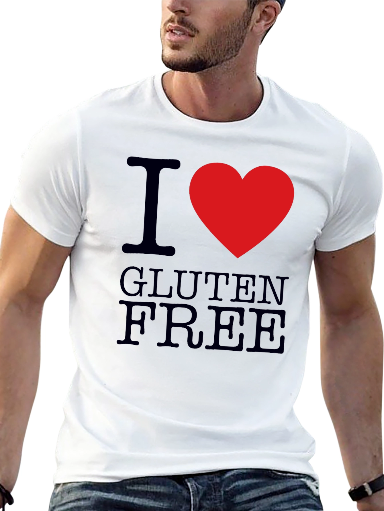 I Heart Gluten Free T-Shirt - Mens Black Tee