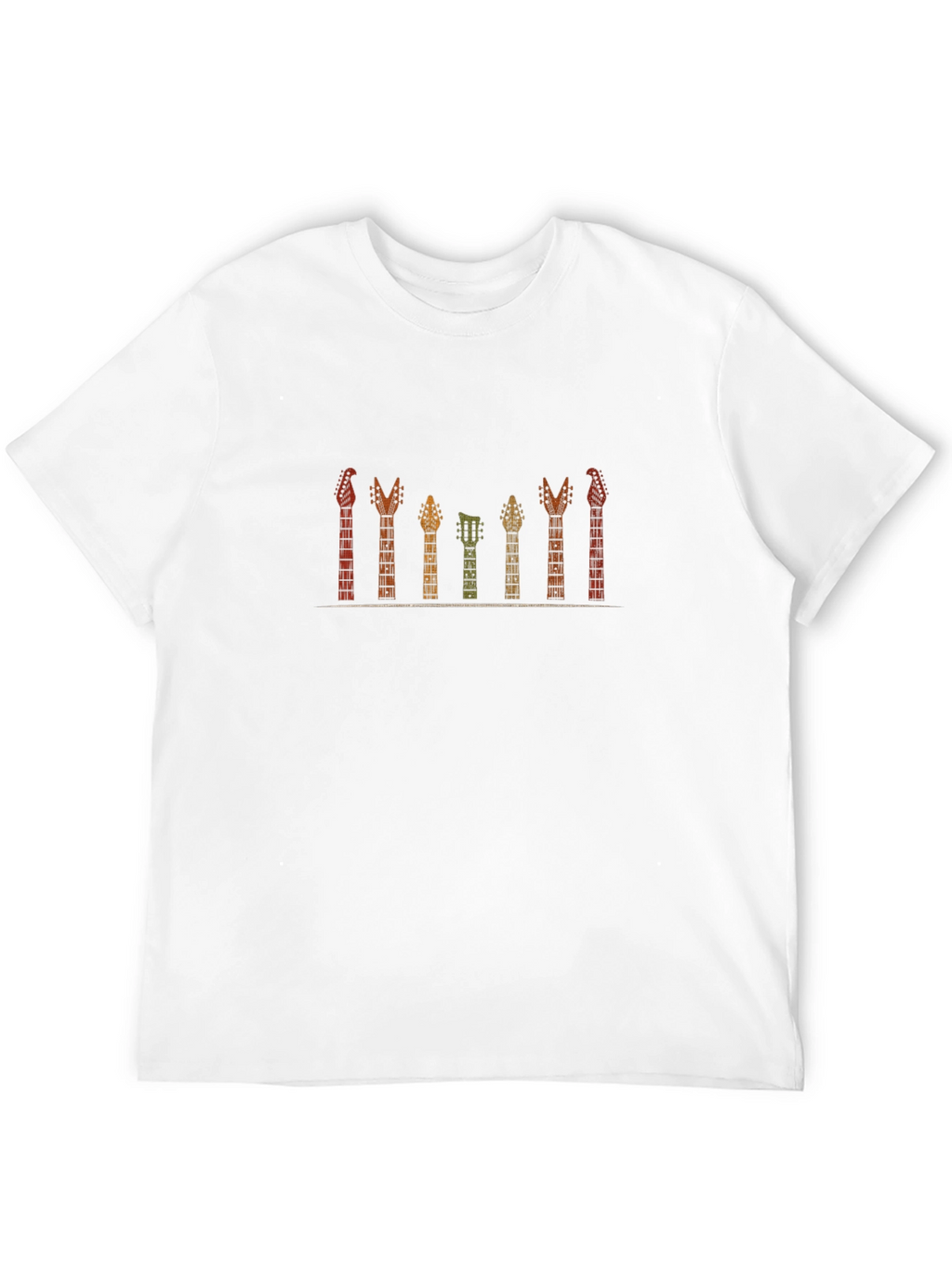 Guitar Headstocks Graphic Tee - Black