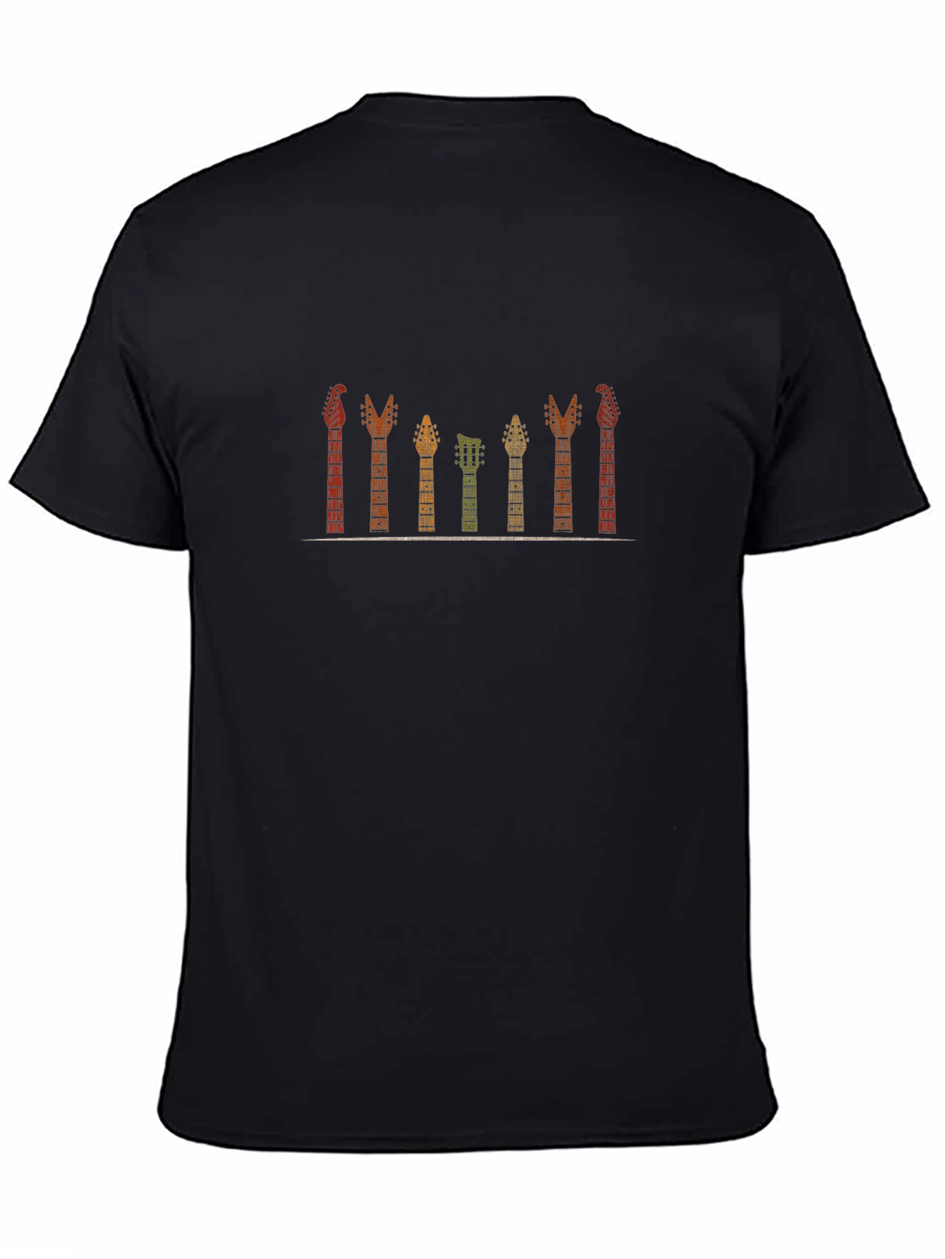 Guitar Headstocks Graphic Tee - Black