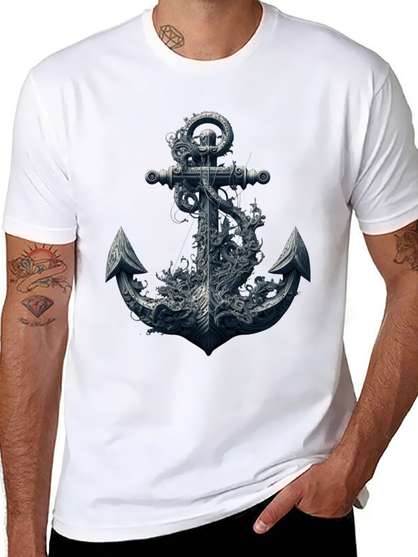 Anchor Kraken Graphic Tee - Black