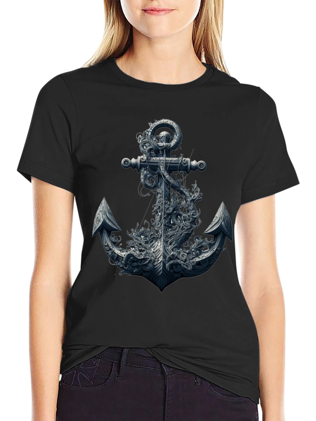 Anchor Kraken Graphic Tee - Black