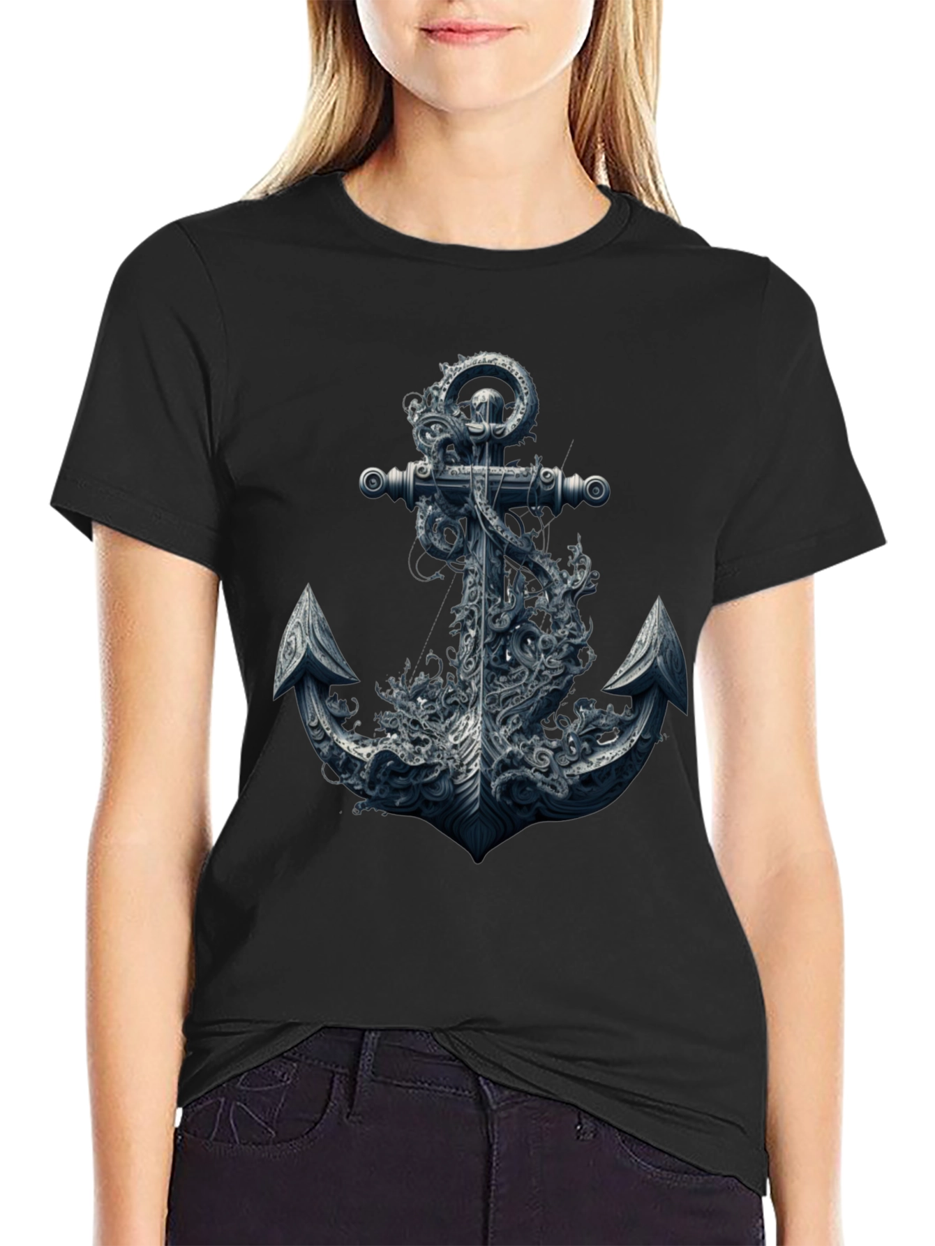 Anchor Kraken Graphic Tee - Black