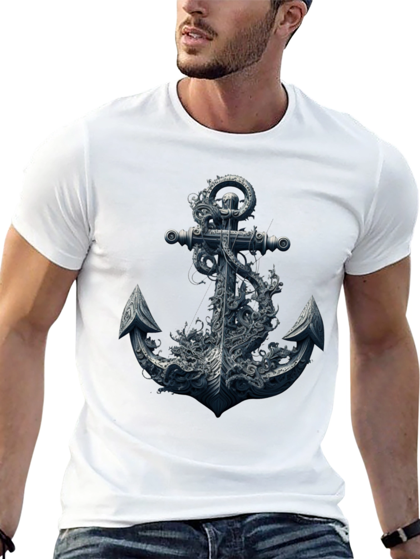 Anchor Kraken Graphic Tee - Black