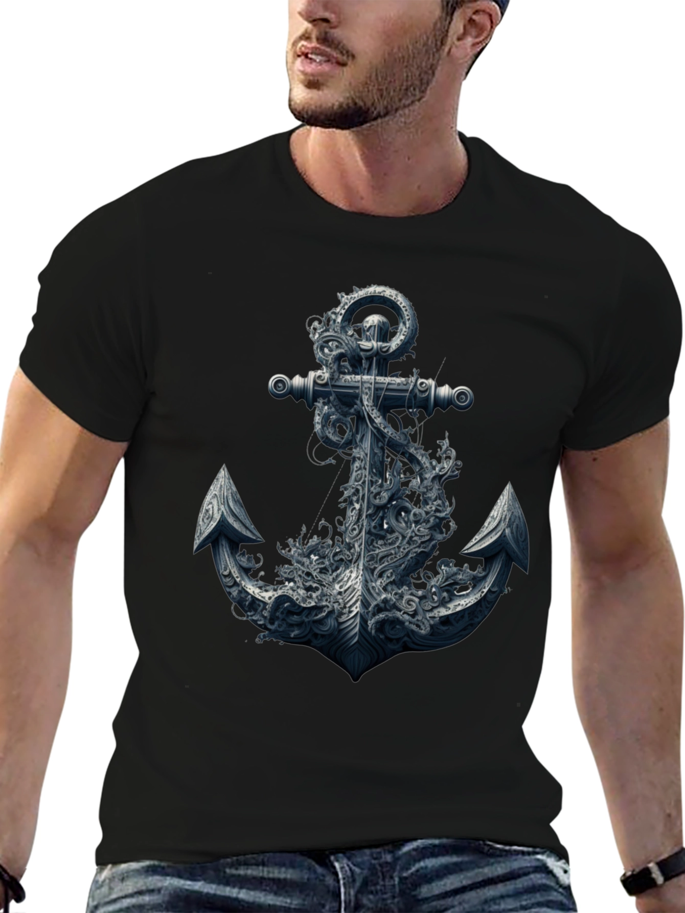 Anchor Kraken Graphic Tee - Black