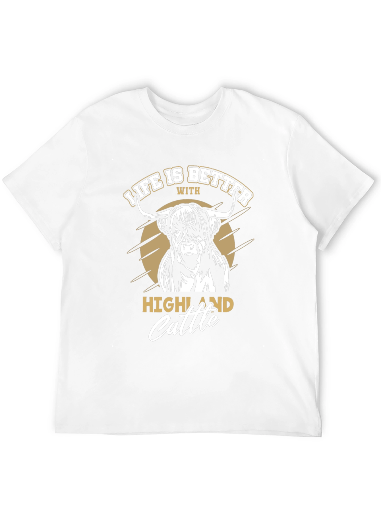 Highland Cattle Graphic Tee - Life is Better