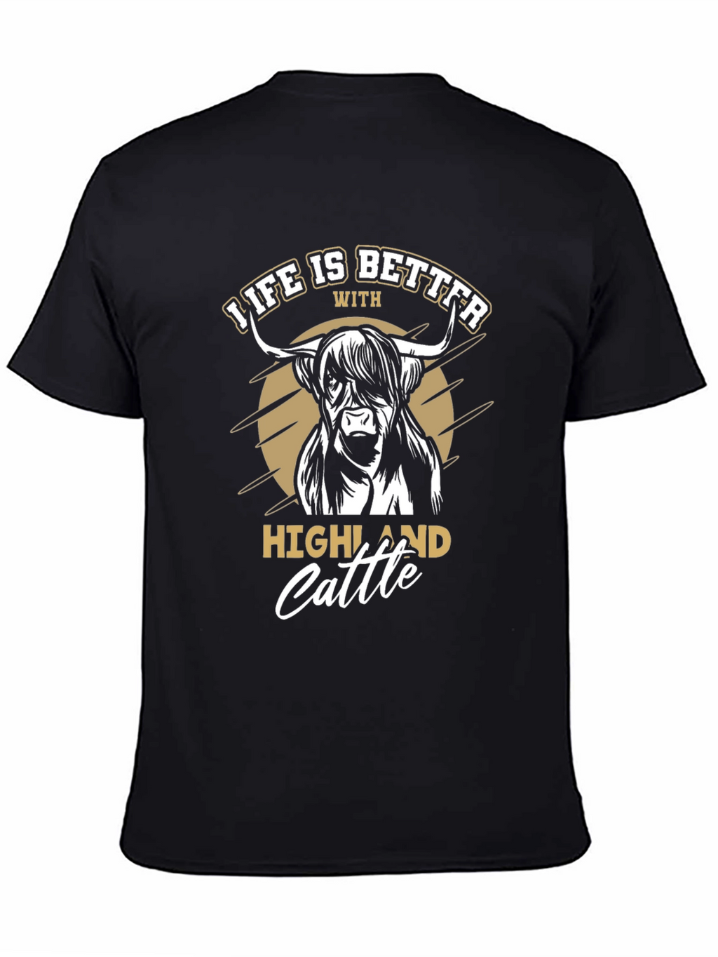 Highland Cattle Graphic Tee - Life is Better