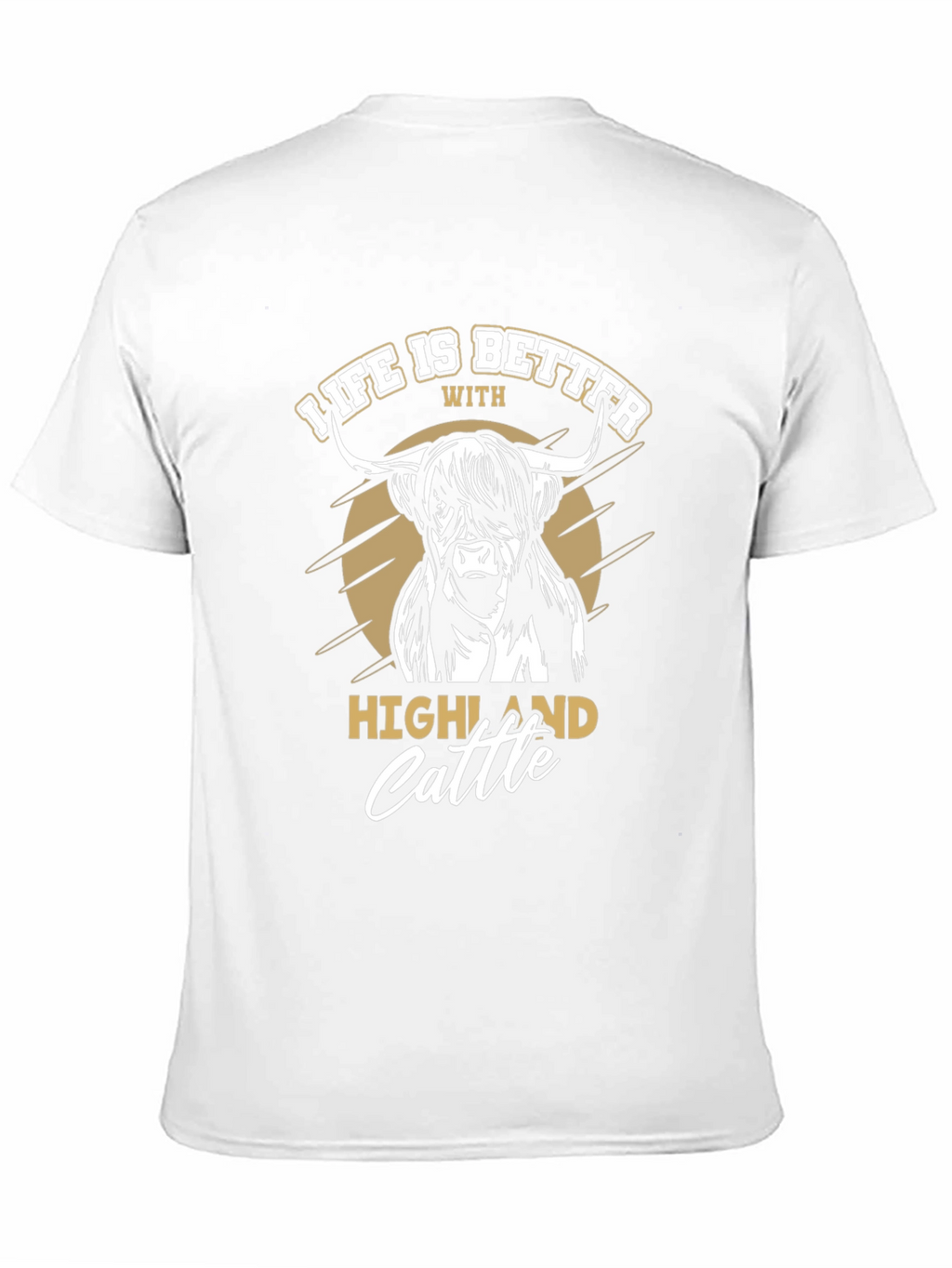 Highland Cattle Graphic Tee - Life is Better