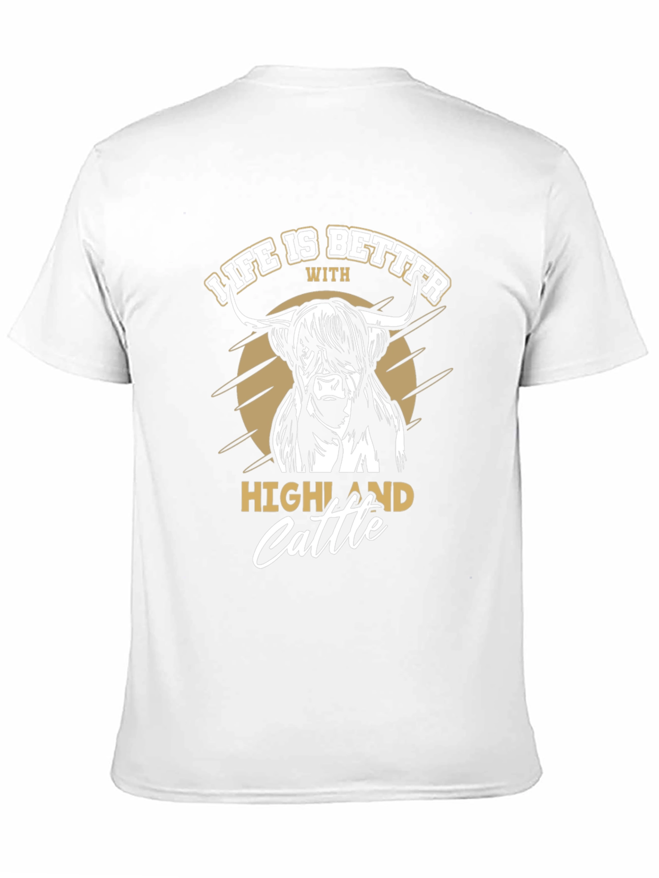 Highland Cattle Graphic Tee - Life is Better