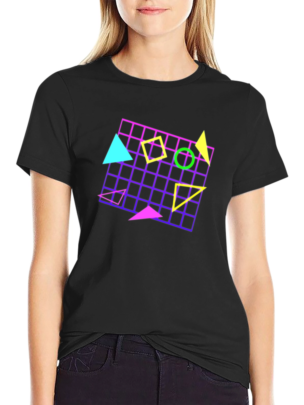 Retro 80s Geometric Pattern T-Shirt