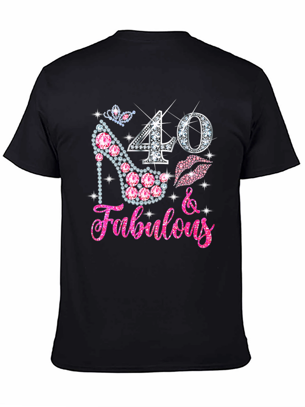 40 & Fabulous Rhinestone Birthday T-Shirt