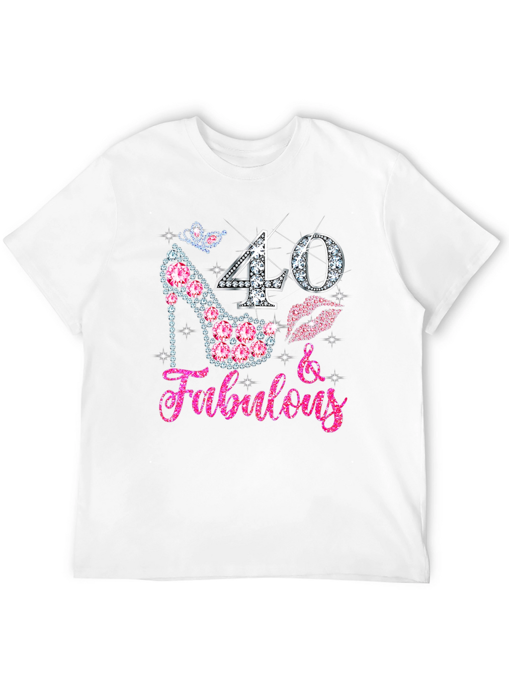 40 & Fabulous Rhinestone Birthday T-Shirt