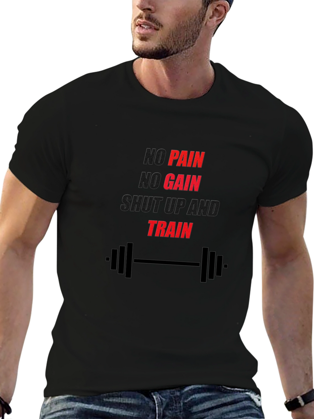 Gym Motivation T-Shirt - No Pain No Gain
