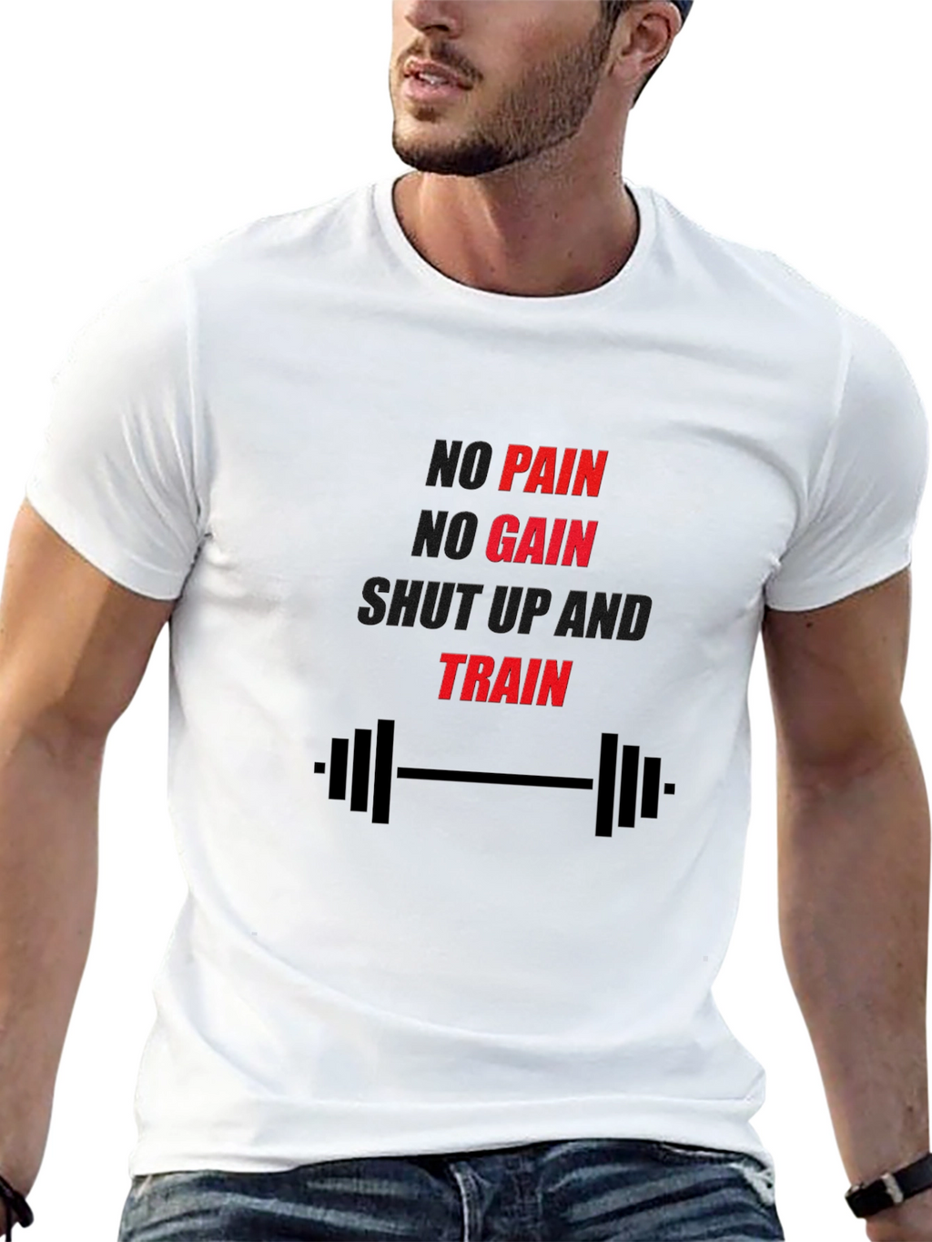 Gym Motivation T-Shirt - No Pain No Gain