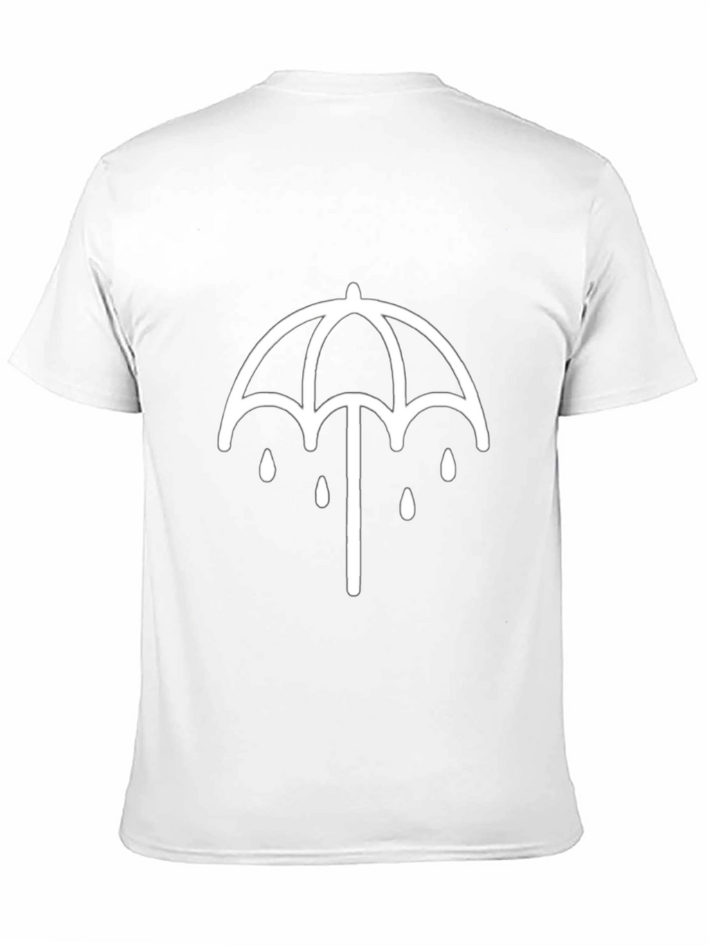 Black T-Shirt with Umbrella Graphic