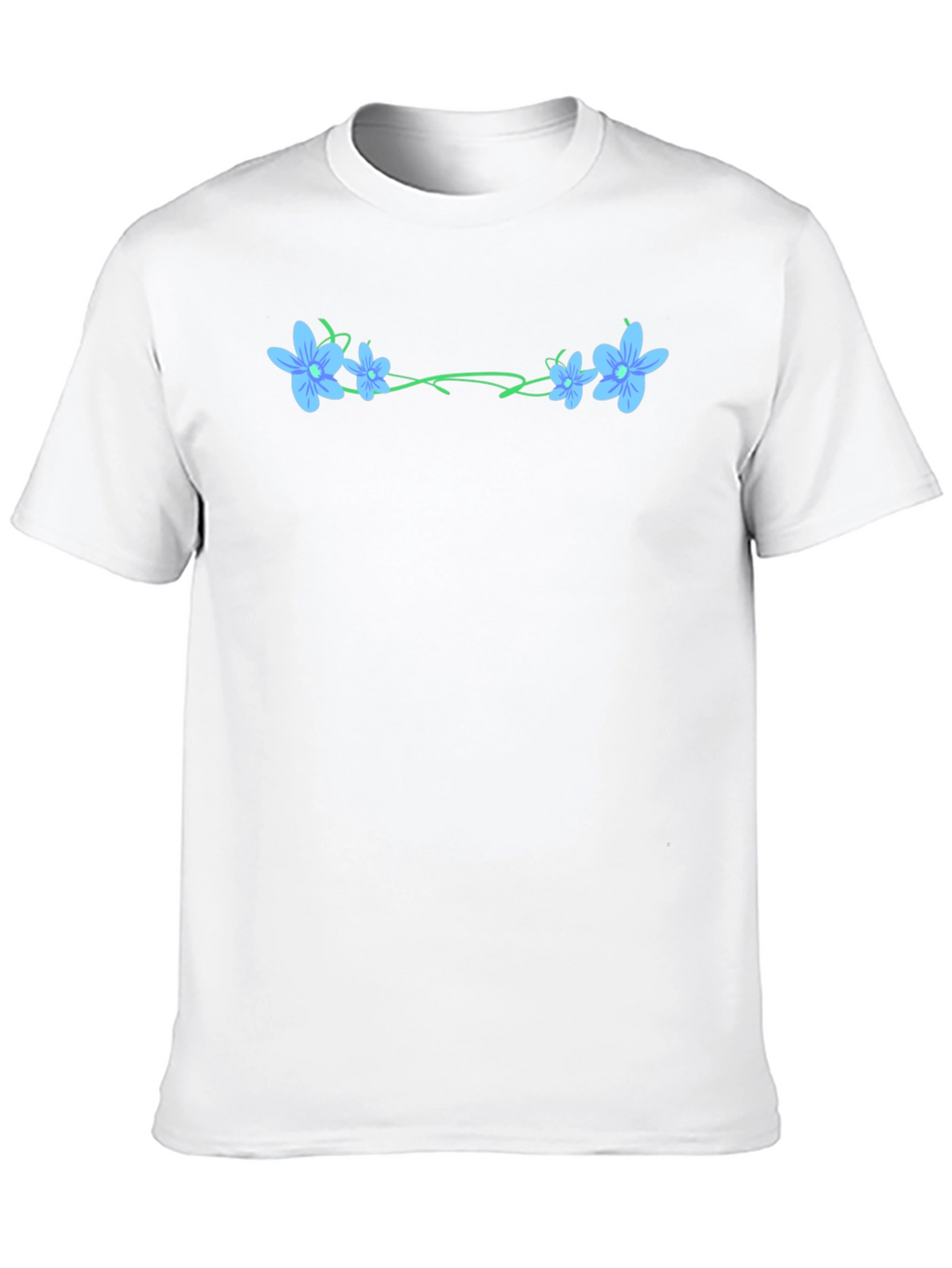Floral Vine Graphic Black T-Shirt