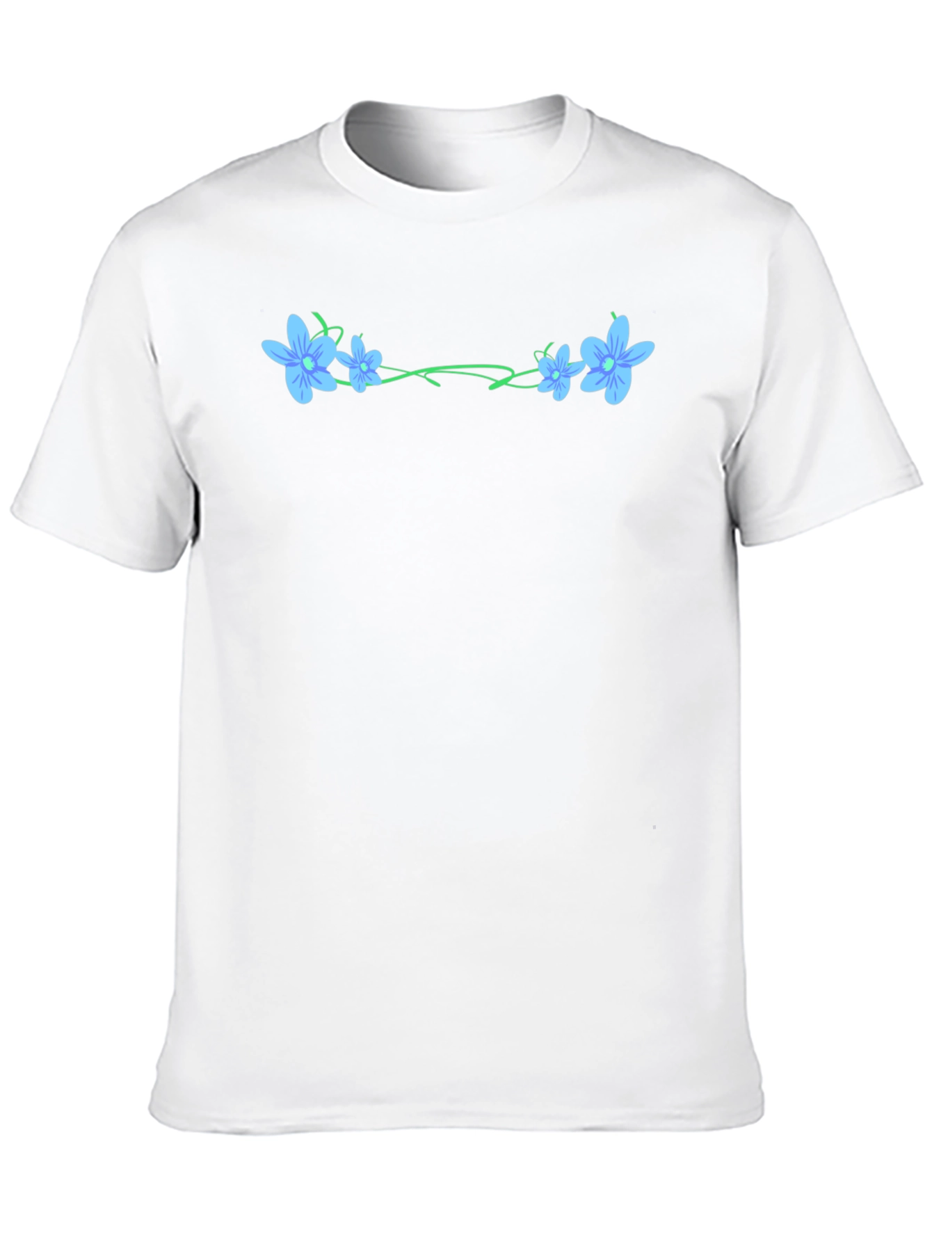 Floral Vine Graphic Black T-Shirt