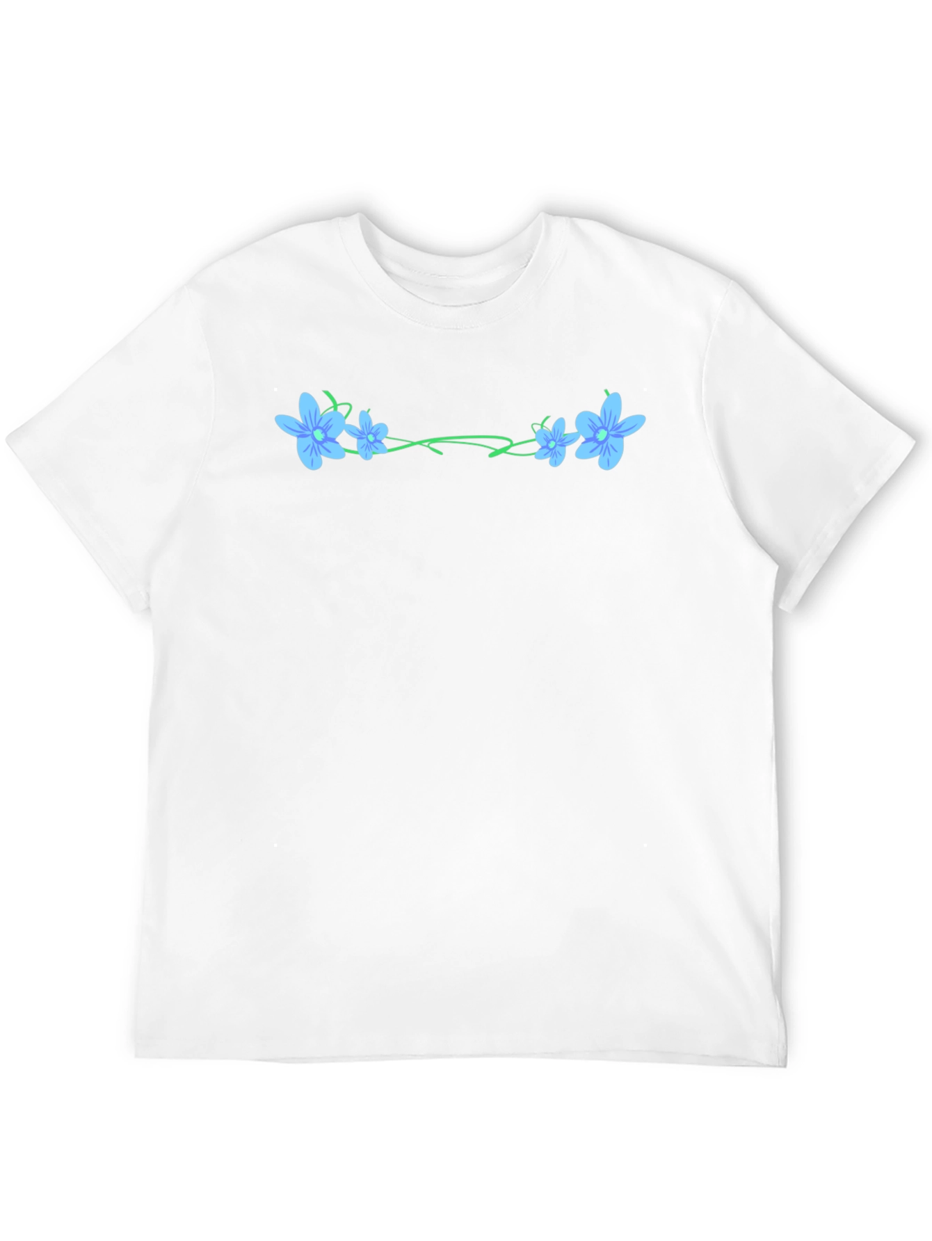 Floral Vine Graphic Black T-Shirt