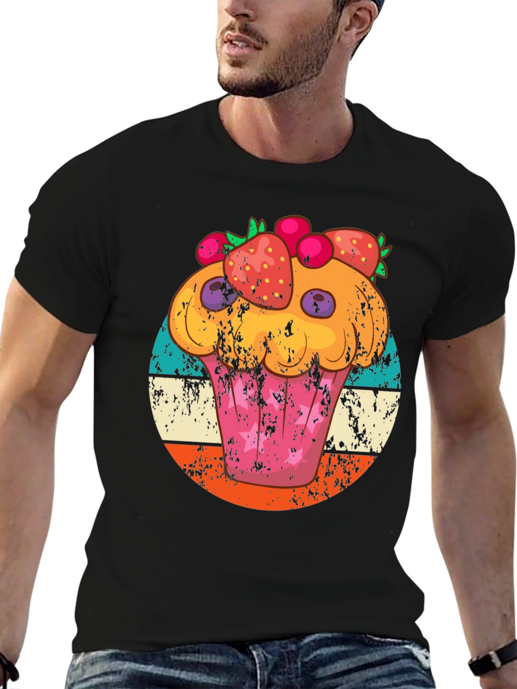 Cupcake Graphic Tee Retro Style