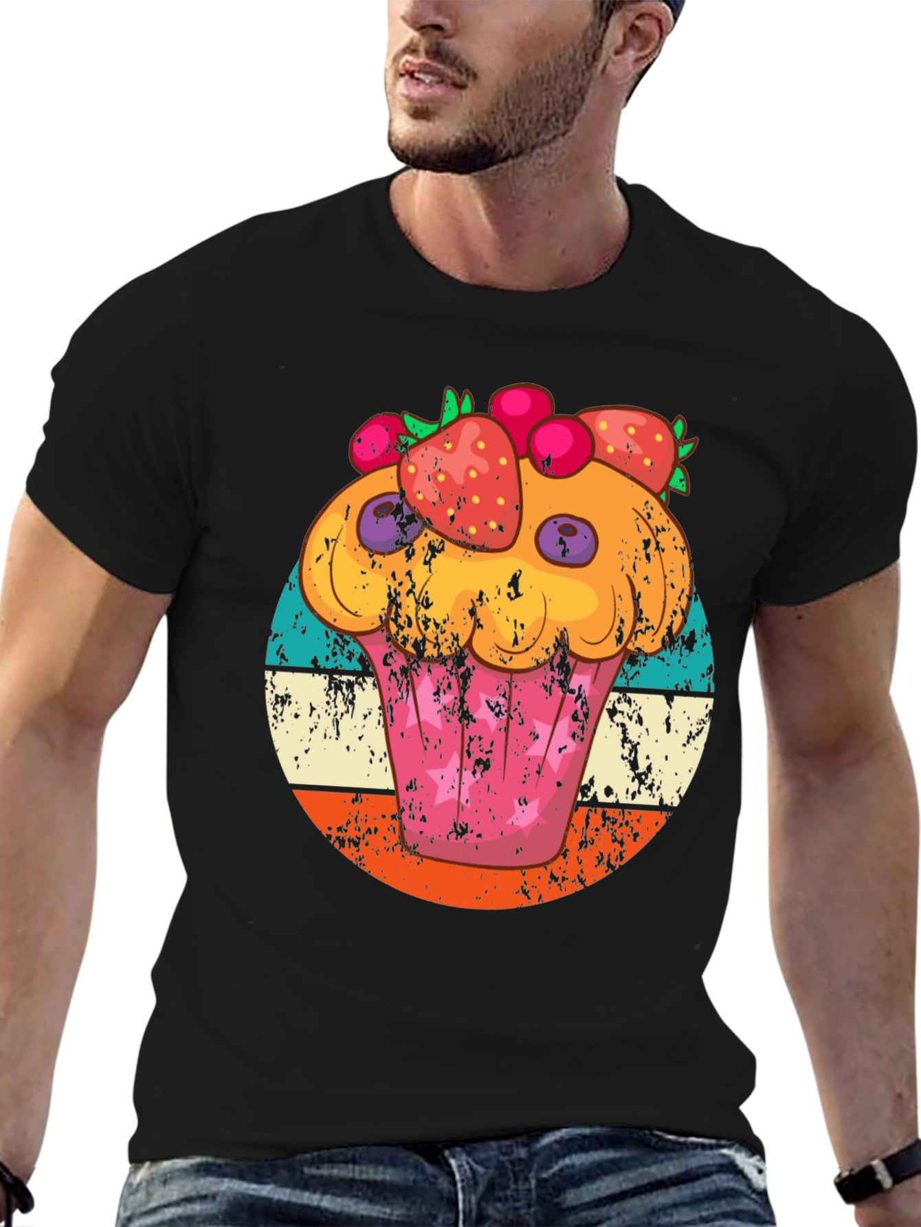 Cupcake Graphic Tee Retro Style