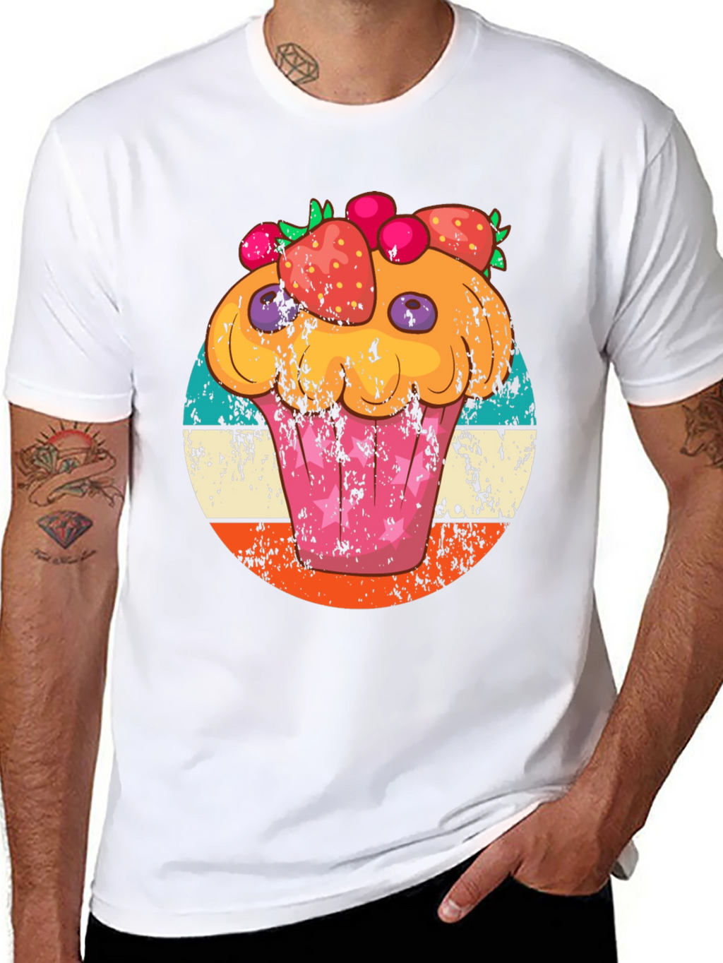 Cupcake Graphic Tee Retro Style