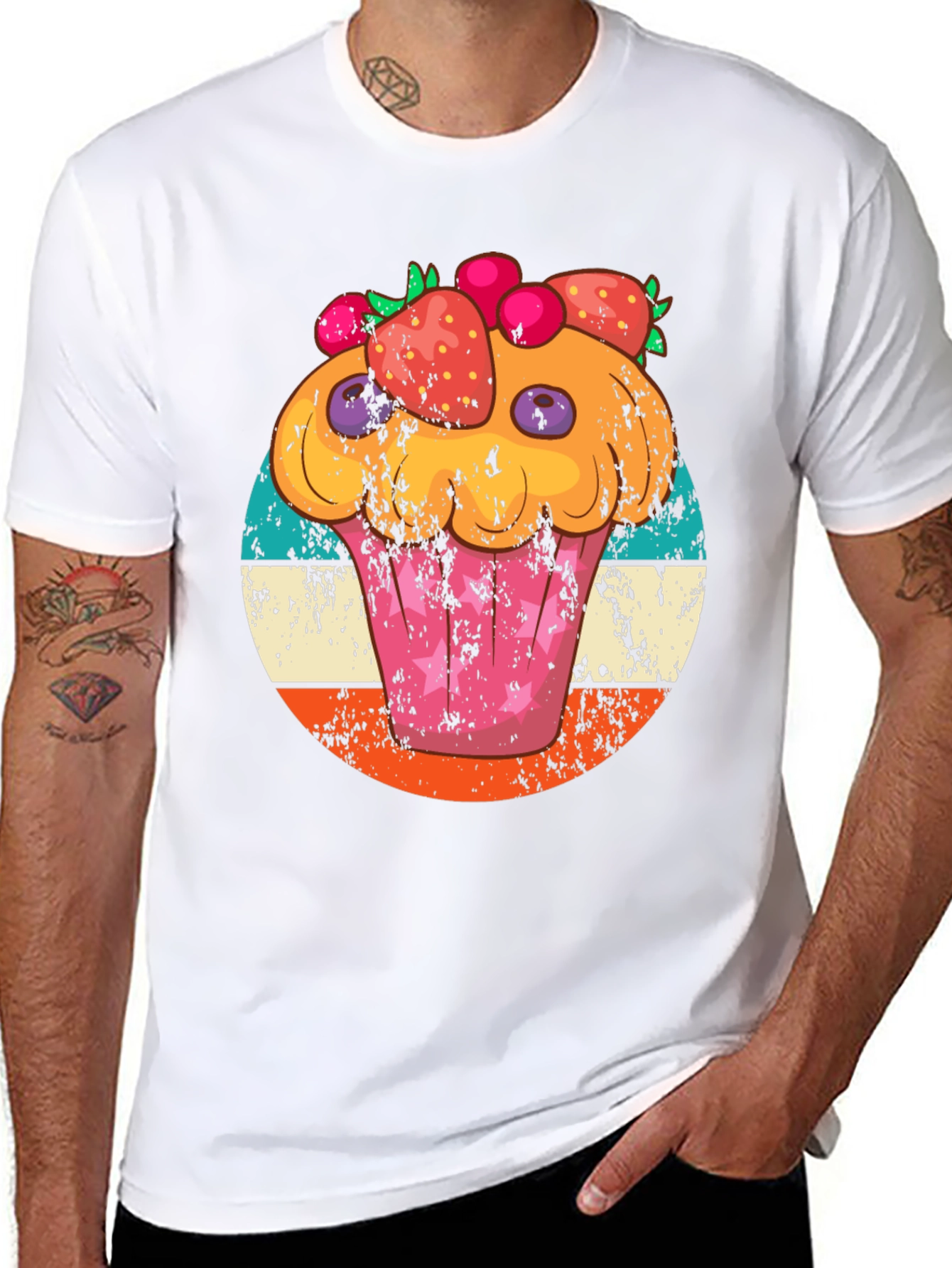 Cupcake Graphic Tee Retro Style