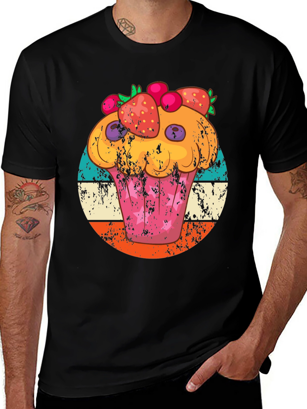 Cupcake Graphic Tee Retro Style